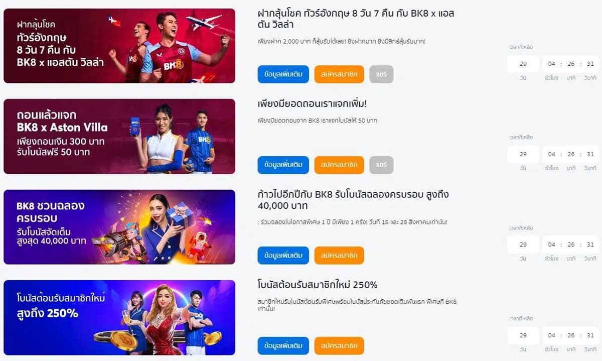 แอพแทงบอลโบนัสและโปรโมชั่น
