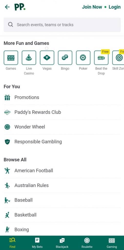 Paddy power bets